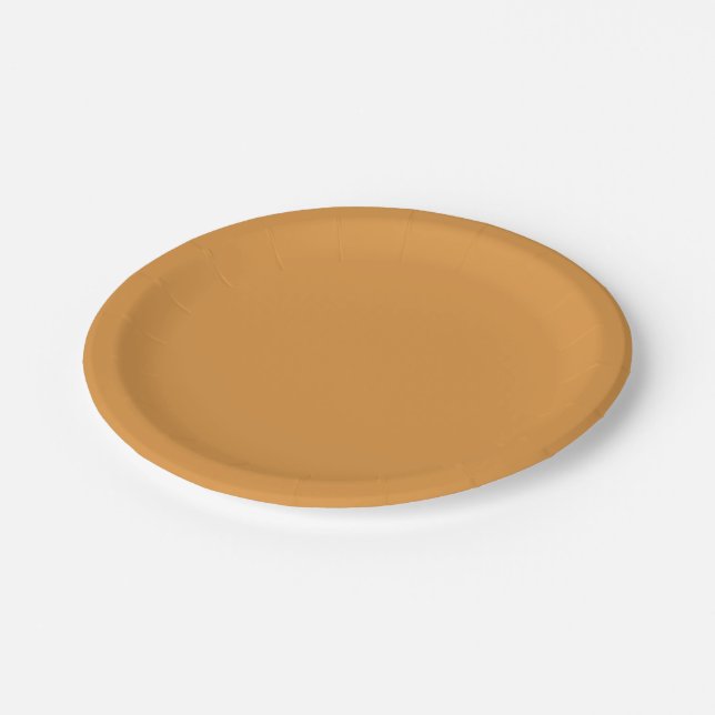 colour butterscotch paper plate (Angled)