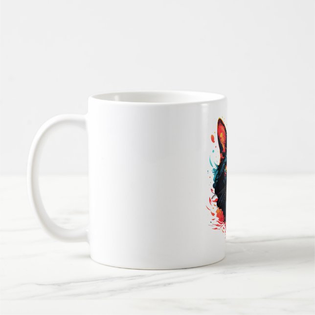 Colour cat  coffee mug (Left)