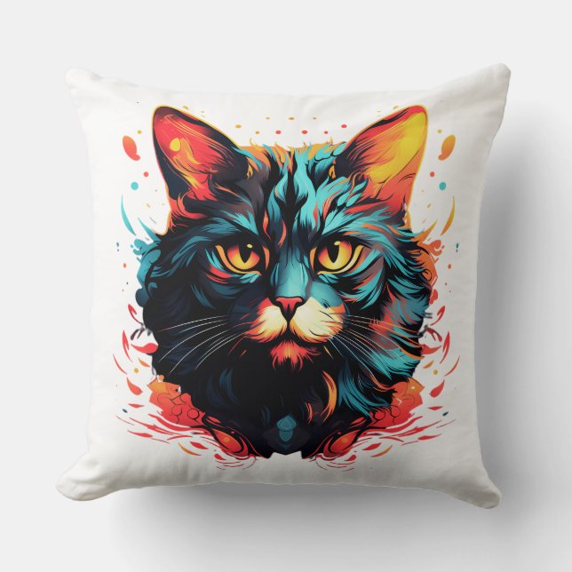 Colour cat  cushion (Front)