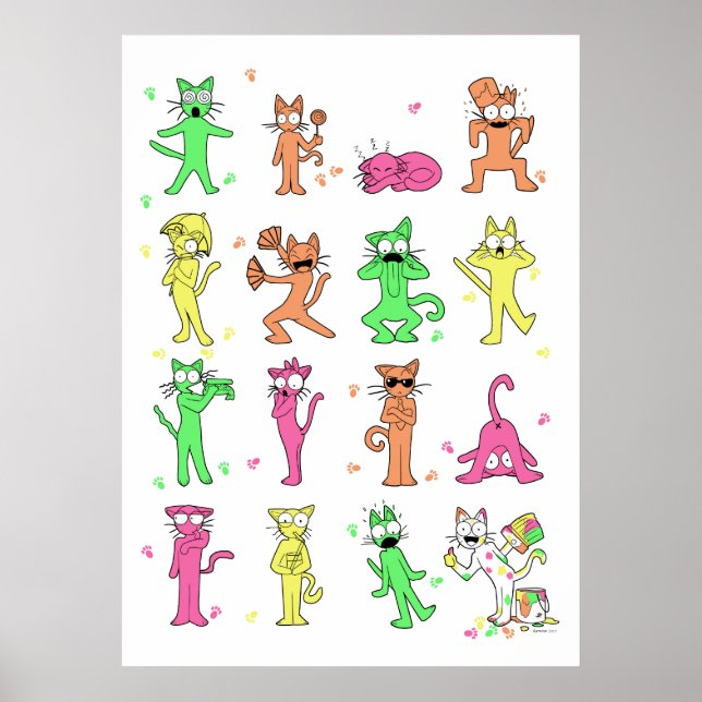 Colour Cats Poster (Front)