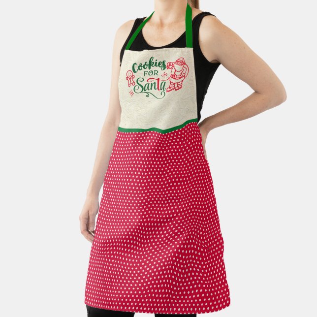 Colour Change The Text DIY Christmas Cookies Santa Apron (Insitu)