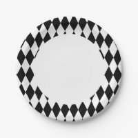 Colour Changeable Harlequin Paper Plates