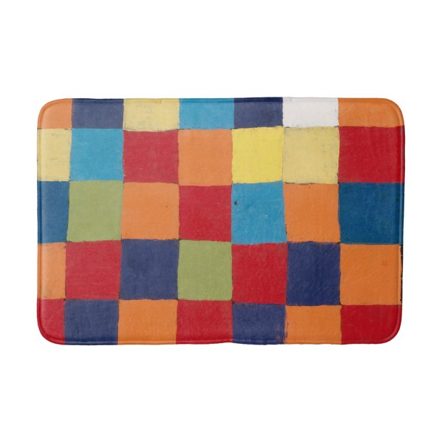 Colour Chart 'Qu 1' by Paul Klee Bath Mat (Front)