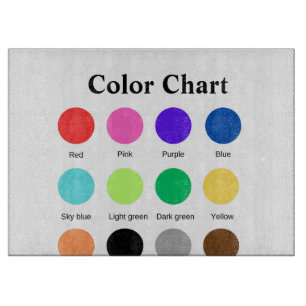 Colour chart school teacher kids chart editable  cutting board