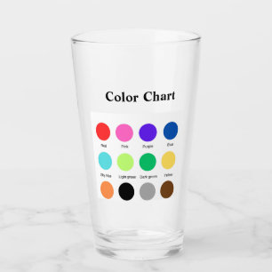 Colour chart school teacher kids chart editable glass