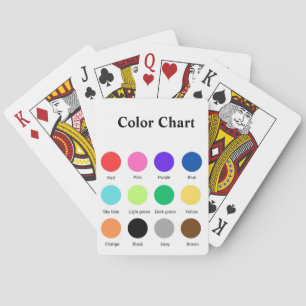 Colour chart school teacher kids chart editable playing cards