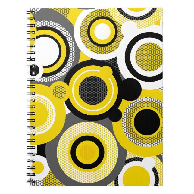 Colour circles, abstract geometric seamless textur notebook (Front)