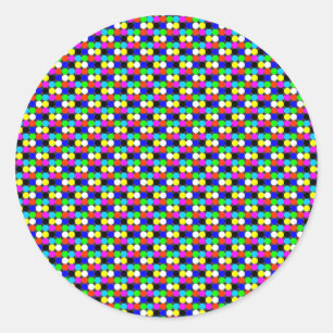 colour circles as classic round sticker