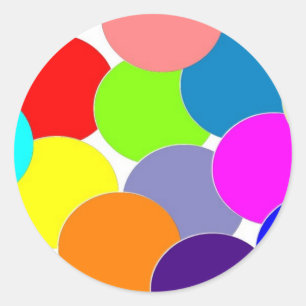 colour classic round sticker
