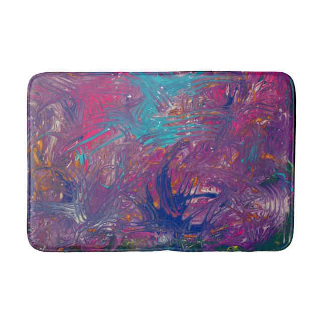 Colour Claws Vortex Design Bath Mat (Front)
