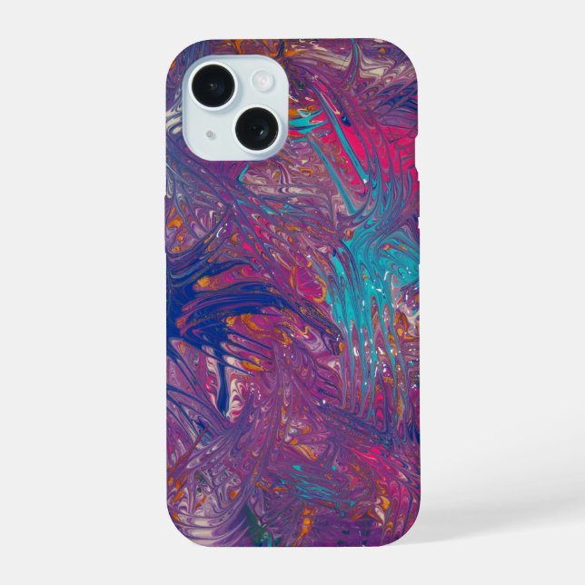 Colour Claws Vortex Design iPhone 15 Case (Back)