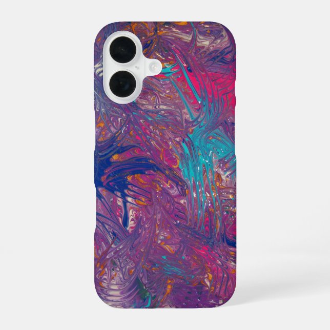 Colour Claws Vortex Design iPhone 16 Case (Back)