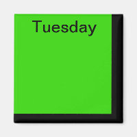 Colour Code Day of Week Magnet Calendar Visual Too