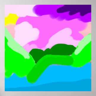 Colour Coded Scenery Poster