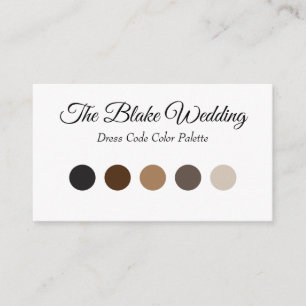 Colour Coordinated Wedding Invitation Insert Cards