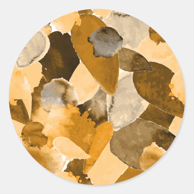 Colour crash 8 classic round sticker (Front)