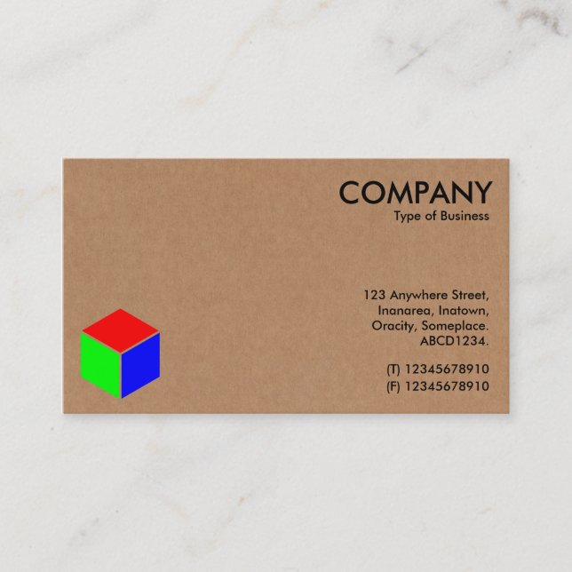 Colour Cube - Cardboard Business Card (Front)