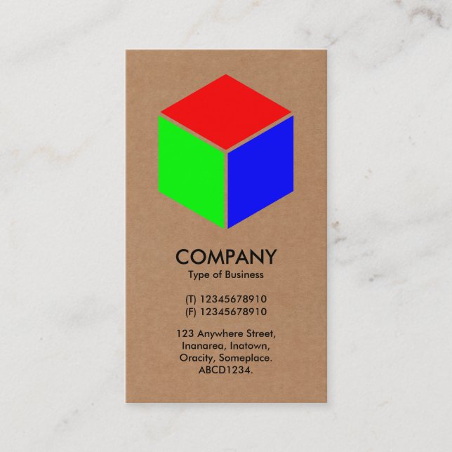 Colour Cube - Cardboard Business Card (Front)