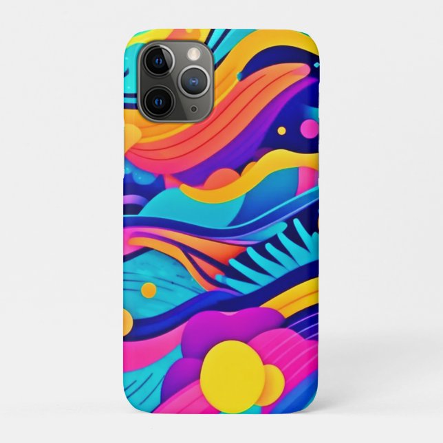 Colour Currents: A Dynamic Flow of Vibrant Hues Case-Mate iPhone Case (Back)