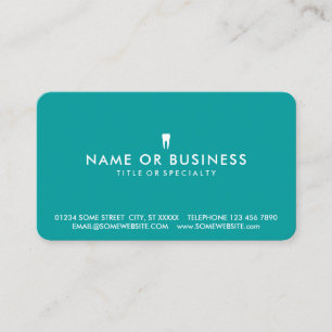 Colour Customisable Simple Dentistry Business Card