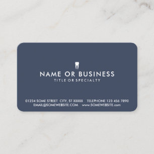 Colour Customisable Simple Dentistry Business Card
