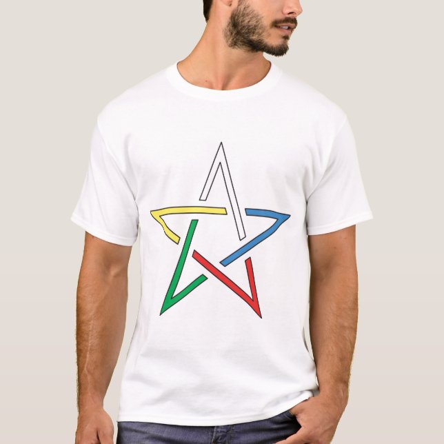 Colour Cut Pentagram T-Shirt (Front)