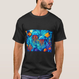 Colour dance under blue surface T-Shirt