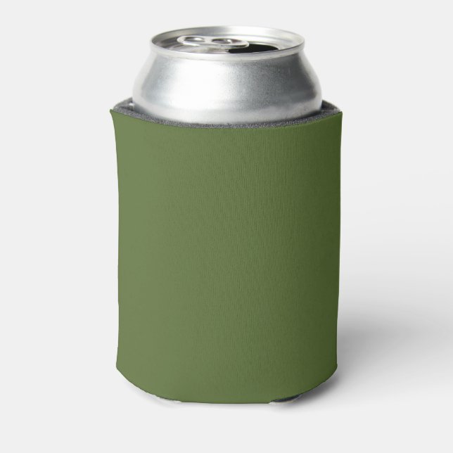 colour dark olive green can cooler (Can Back)
