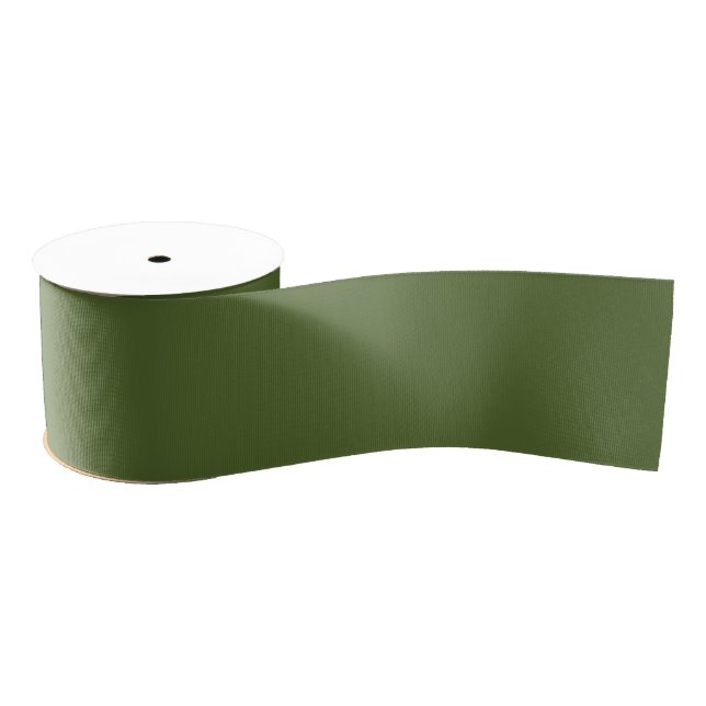 colour dark olive green grosgrain ribbon (Spool)