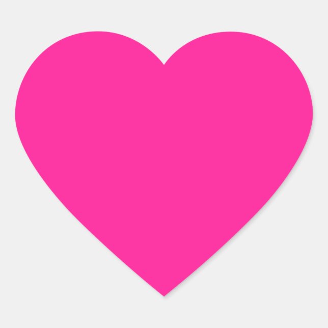 colour deep pink heart sticker (Front)