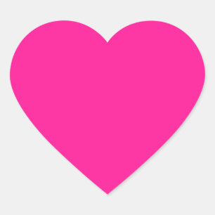 colour deep pink heart sticker