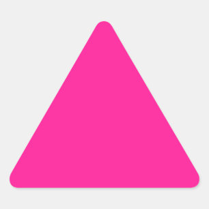 colour deep pink triangle sticker