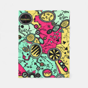 Colour Doodle Fleece Blanket