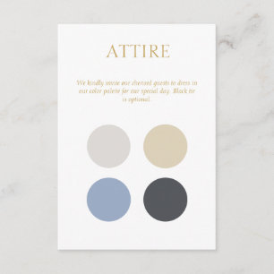 Colour Dot Wedding Attire Dress Code Enclosure Car Card
