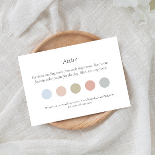 Colour Dot Wedding Attire Dress Code Enclosure Car Card