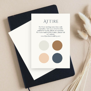 Colour Dot Wedding Attire Dress Code Enclosure Car Card