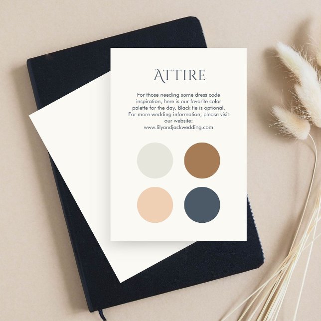 Colour Dot Wedding Attire Dress Code Enclosure Car Card (Creator Uploaded)