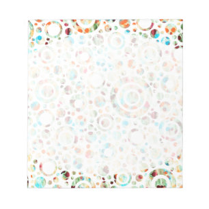 Colour Dots & Circle Pattern + your text & backgr. Notepad