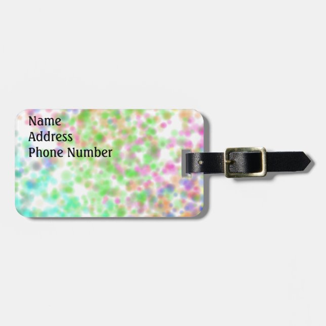 Colour Dots Luggage Tag (Front Horizontal)