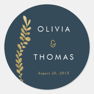 Colour Editable Gold Leaf Sticker, Favour Sticker