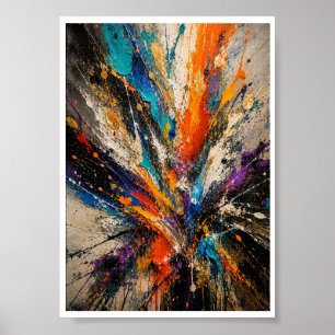 Colour Explosion Abstract Poster