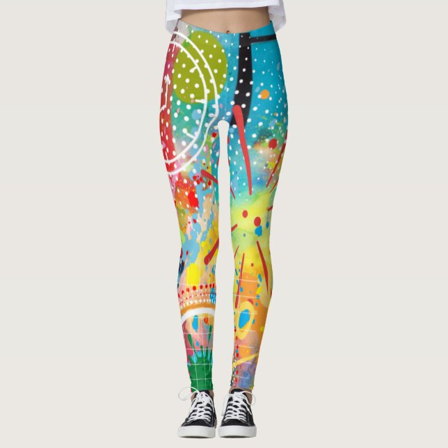 Colour Explosion Collection Leggings (Front)
