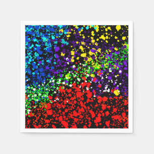 Colour Explosion Paint Dots Colourful Modern Cool Napkin