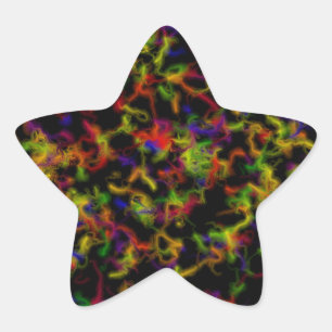 Colour explosion star sticker