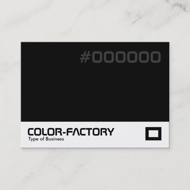 Colour Factory - Black (000000) Business Card (Front)
