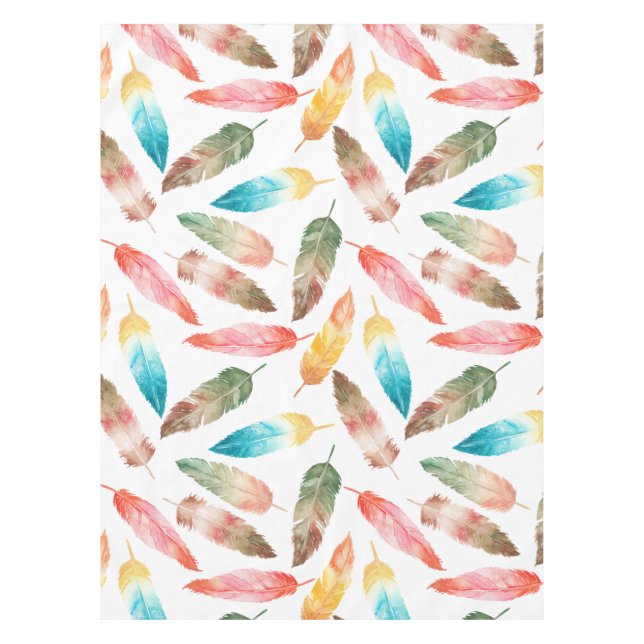 Colour Feathers Tablecloth (Front)