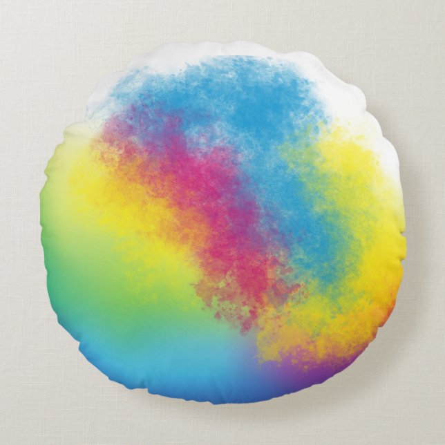 colour flash round cushion (Front)