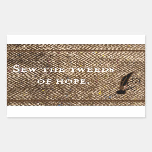 Colour-flecked tweed hope sticker