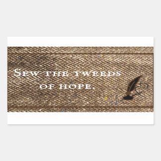 Colour-flecked tweed hope sticker