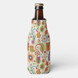 Colour Floral and Owl Bottle Cooler